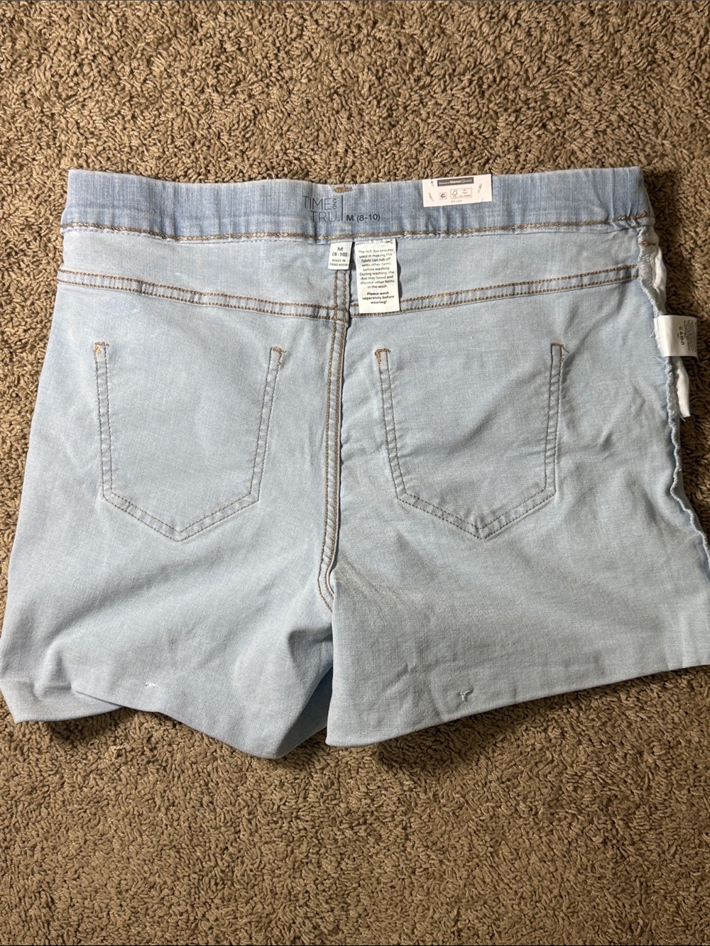 Time and Tru Light Blue Denim Cuffed Jean Shorts SKU1535 - Picture 10 of 12